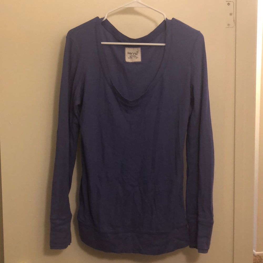 Kirra purple long sleeve waffle lounge shirt XL